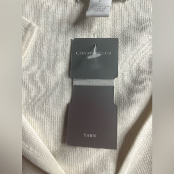 Charter Club Silk Blend Womans Sweater in Cream Color!! - Picture 10 of 11